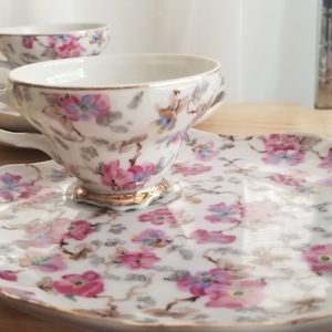Vintage Lefton china snack set